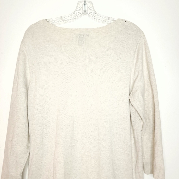 🌶️Gap Sweater Women’s XL Cream-White Embellished Diamond Pattern Long Sleeve - Picture 13 of 15